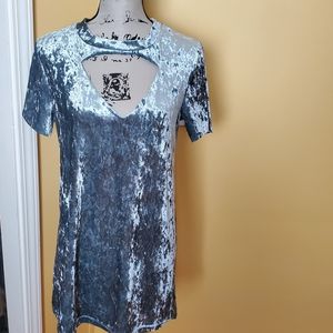 Silver Crush Velvet Dress